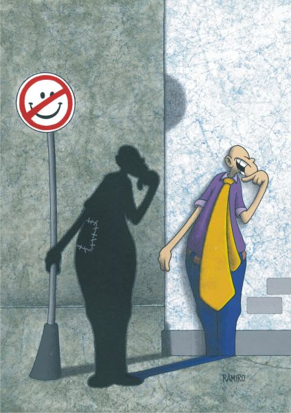 9º Concurso de Humor Gráfico Gin. Todo se complica en el planeta Tierra.
